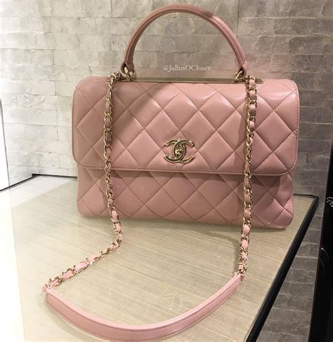 baby pink chanel bag|chanel pink top handle bag.